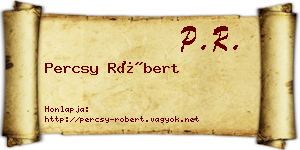 Percsy Róbert névjegykártya